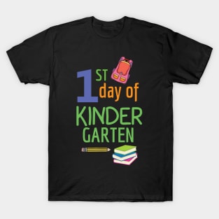 1St Day Of Kindergarten For Boy Girl School Gift T-Shirt